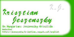 krisztian jeszenszky business card